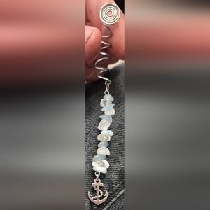 Elegant Blue and White Stone Earrings